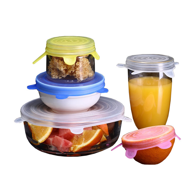 🌱 Lot de 06 Couvercles Réutilisables en Silicone