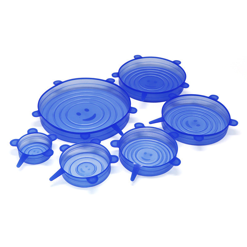 🌱 Lot de 06 Couvercles Réutilisables en Silicone