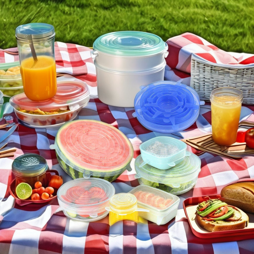 🌱 Lot de 06 Couvercles Réutilisables en Silicone