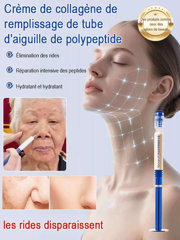 Crème de collagène de remplissage de tube d'aiguille de polypeptide.